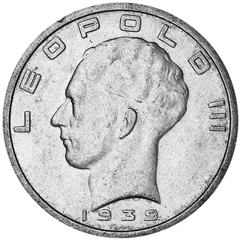 50 Francs Argent Belgique 1939-1940 - Léopold III