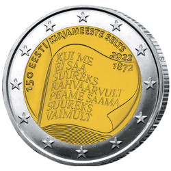 2 Euro Estonie BU 2022 - 150 ans de la fondation de la société littéraire estonienne