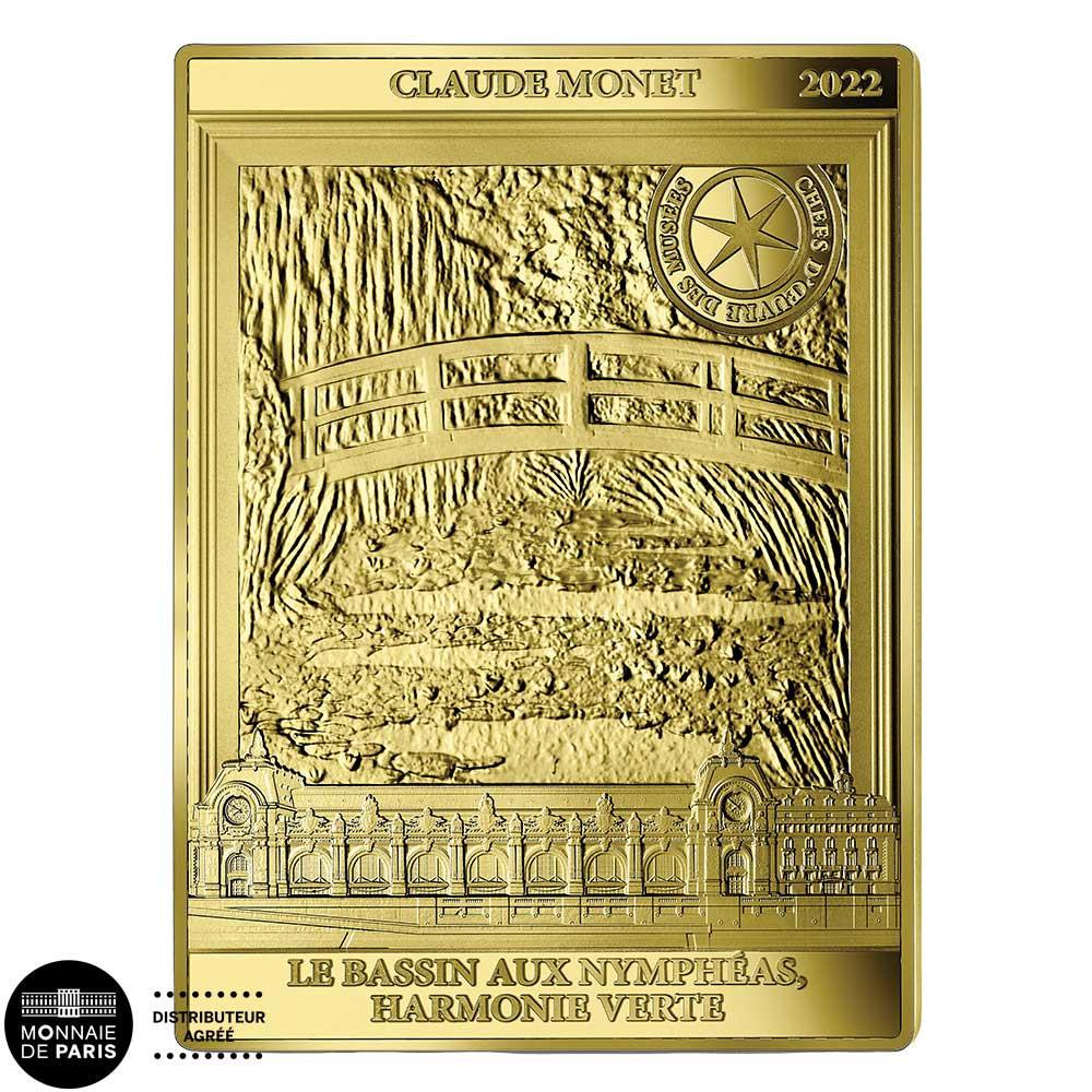 200 Euro Or France BE 2022 - "Bassin aux Nymphéas, Harmonie Verte" - Claude Monet