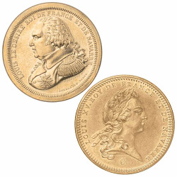 Lot des 2 rois Louis XVIII et Louis XV
