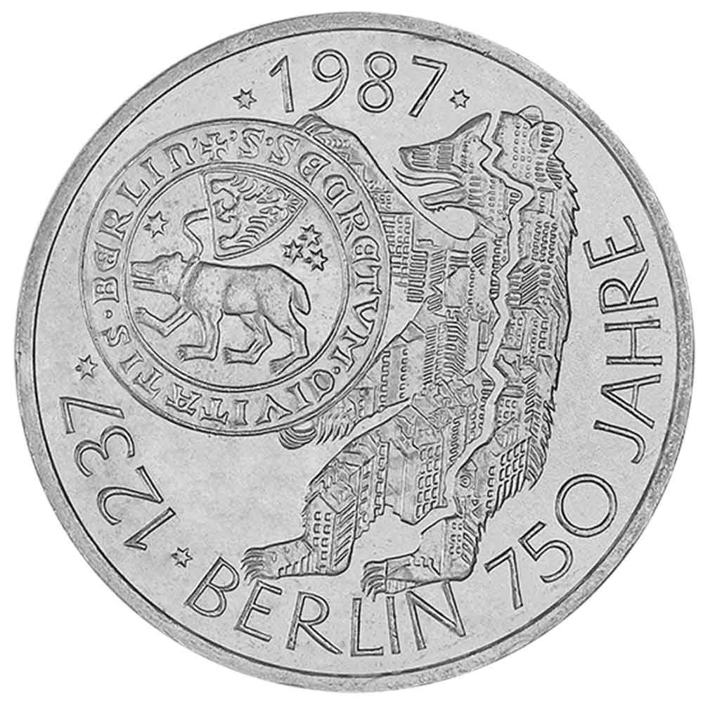 10 Mark Argent Allemagne 1987 - Aigle fédéral - 750 ans de Berlin