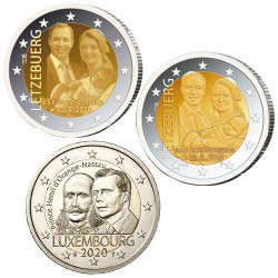 Lot des 3 x 2 Euro Luxembourg 2020