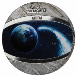 1 Dollar Météorite 2022 colorisée - Météorite Aletai