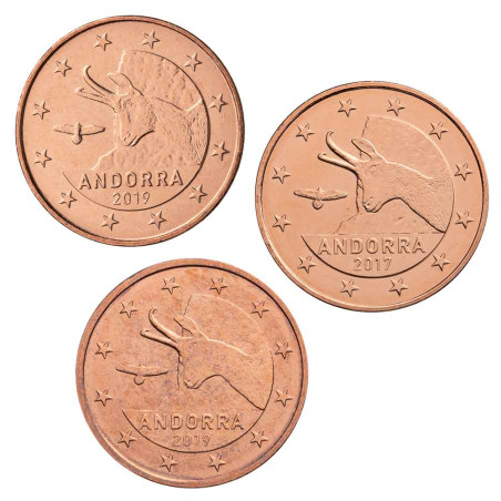 Le Set 1, 2 et 5 Cents Andorre offert*