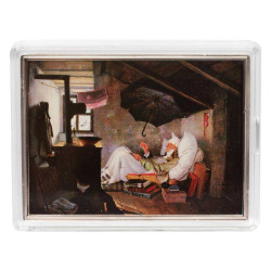 1 Dollar Argent plaqué Salomon BE 2015 - "Le pauvre poète" de Carl Spitzweg