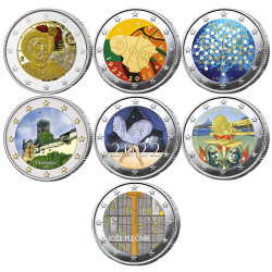 Lot 7 x 2 Euro 2022 colorisées