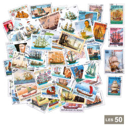 50 timbres Vieux gréements