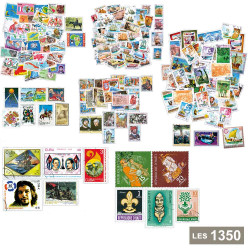 Lot de 1350 timbres 530 ans...