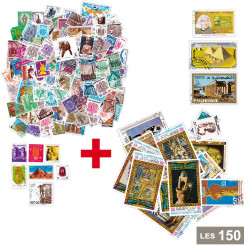 Lot de 150 timbres...