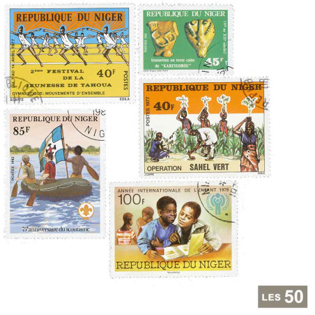 Les 50 timbres Niger offerts*