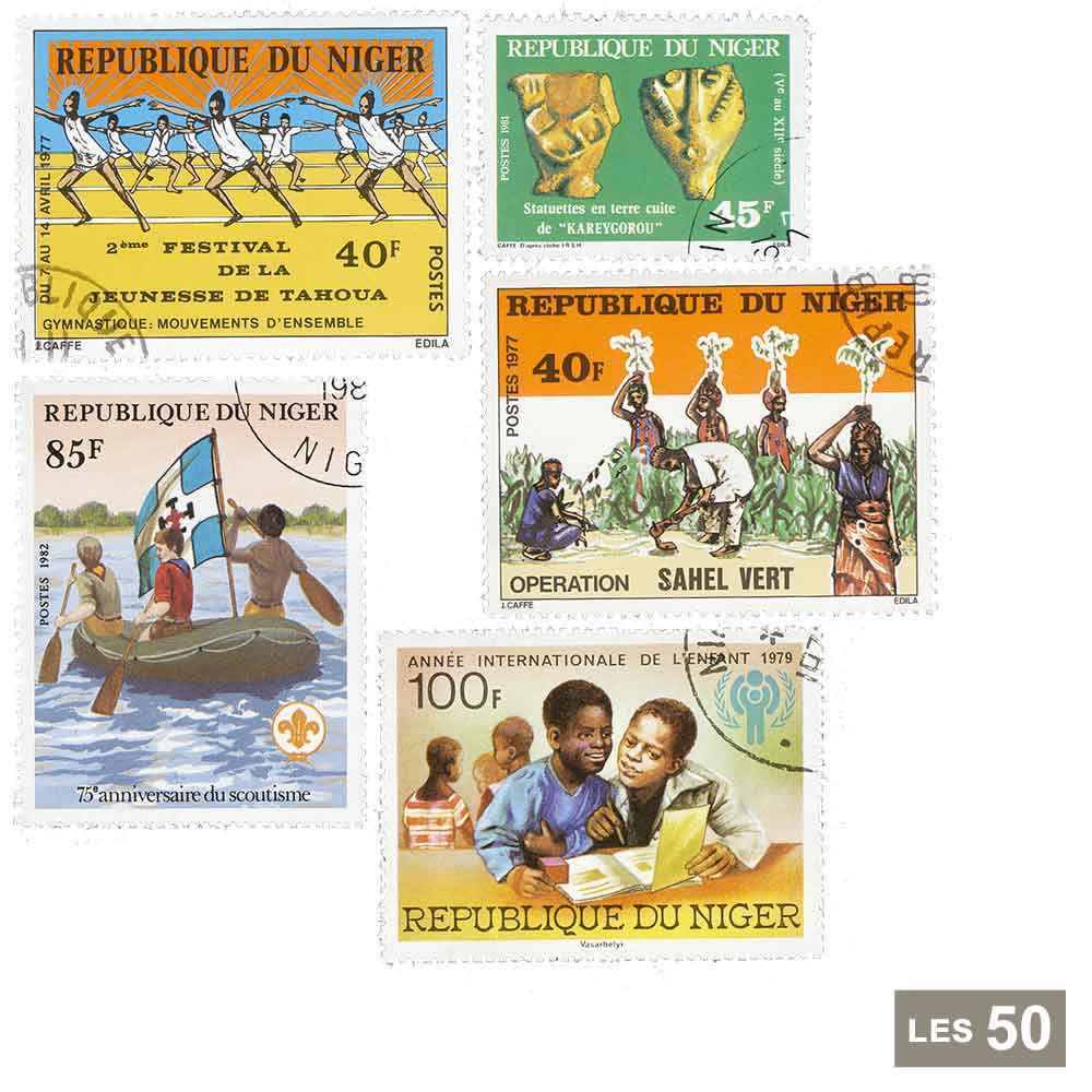 Les 50 timbres Niger offerts*