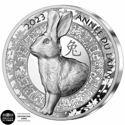 10 Euro Argent France BE 2023 - Année du lapin
