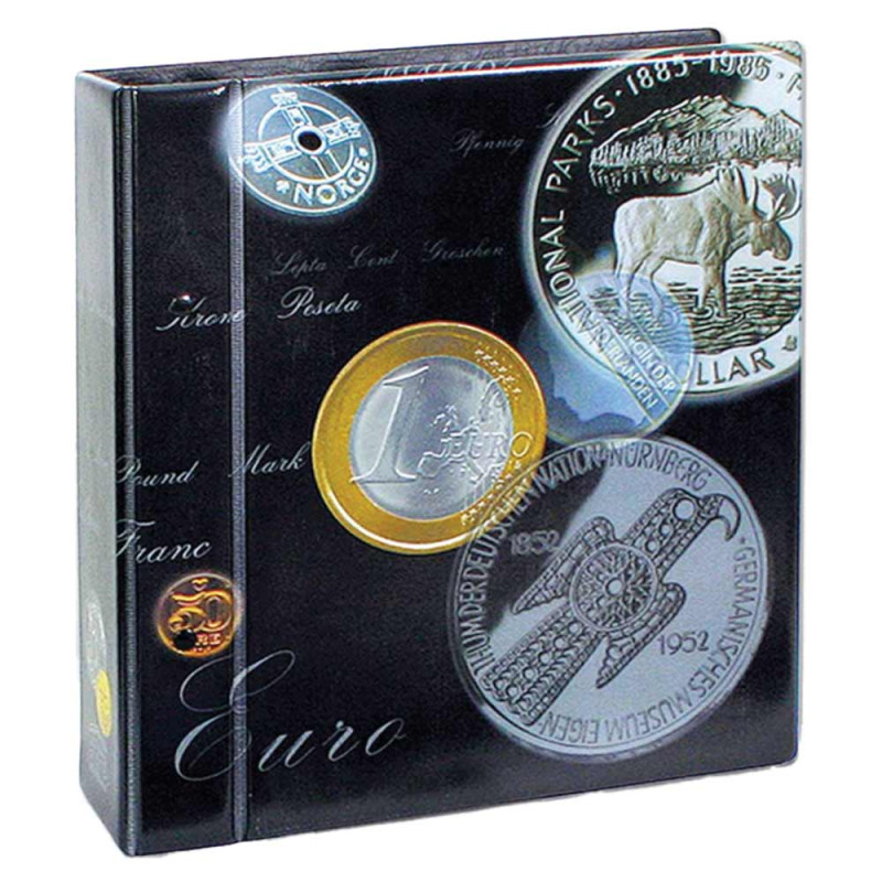 Safe 227 Mini Classeur Pour Pièces De Monnaie - 40 Emplacements 38 Mm - Album Compact Recto Verso - Collection Euros Et Médailles - 110 X 120 Mm