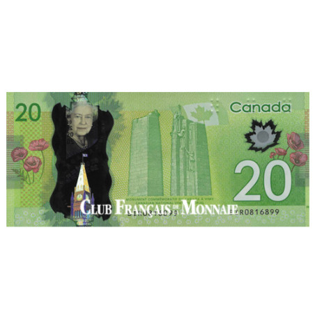 Billet 20 Dollar Canada - Reine d'Angleterre (2)