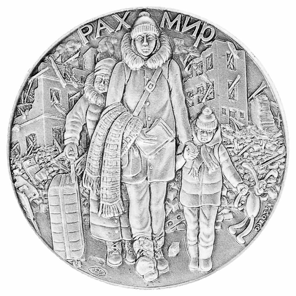 La médaille en Argent Vatican 2022 - Paix en Ukraine