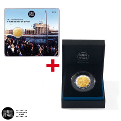 Lot de 2 Euro BU + 2 Euro BE 2019 - Chute du Mur de Berlin