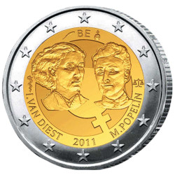 2 Euro 100 ans de la Journée internationale de la Femme - Belgique 2011