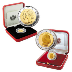 Lot de 2 x 2 Euro Monaco BE...