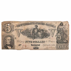 5 Dollars USA 1861 - États confédérés d’Amérique