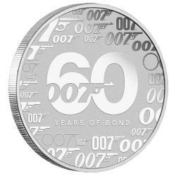 1 Dollar Argent Tuvalu BU 2022 - 60 ans de James Bond