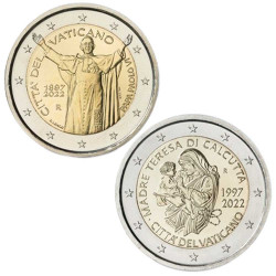 Lot 2 x 2 Euro Vatican BU 2022