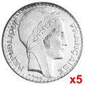 Le lot des 5 20 Francs Argent Turin