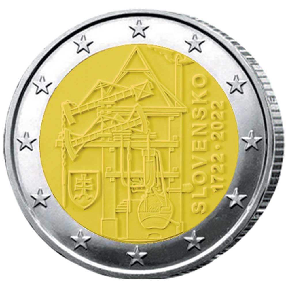 2 Euro Slovaquie 2022 - 300 ans de la première machine à vapeur industrielle