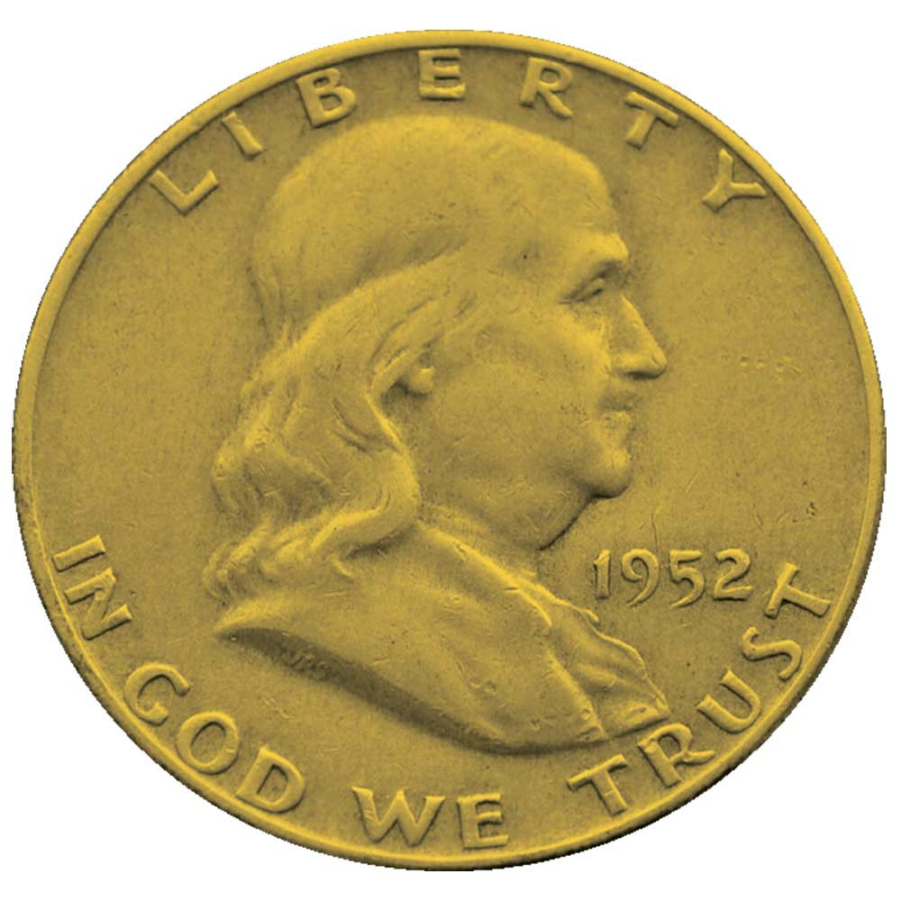 1/2 Dollar Argent doré - Benjamin Franklin