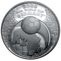 2005 -  2 Rand Argent BE Afrique du Sud Coupe du Monde de Football 2006