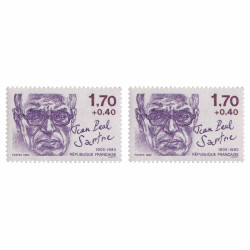 2 timbres Jean-Paul Sartre