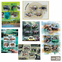25 timbres Hippopotames*