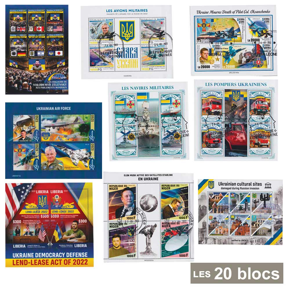 20 blocs-feuillets guerre en Ukraine*