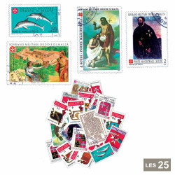 25 timbres Ordre de Malte*