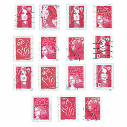 15 timbres Rouge permanent*