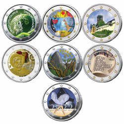 Lot 13 x 2 Euro colorisées...