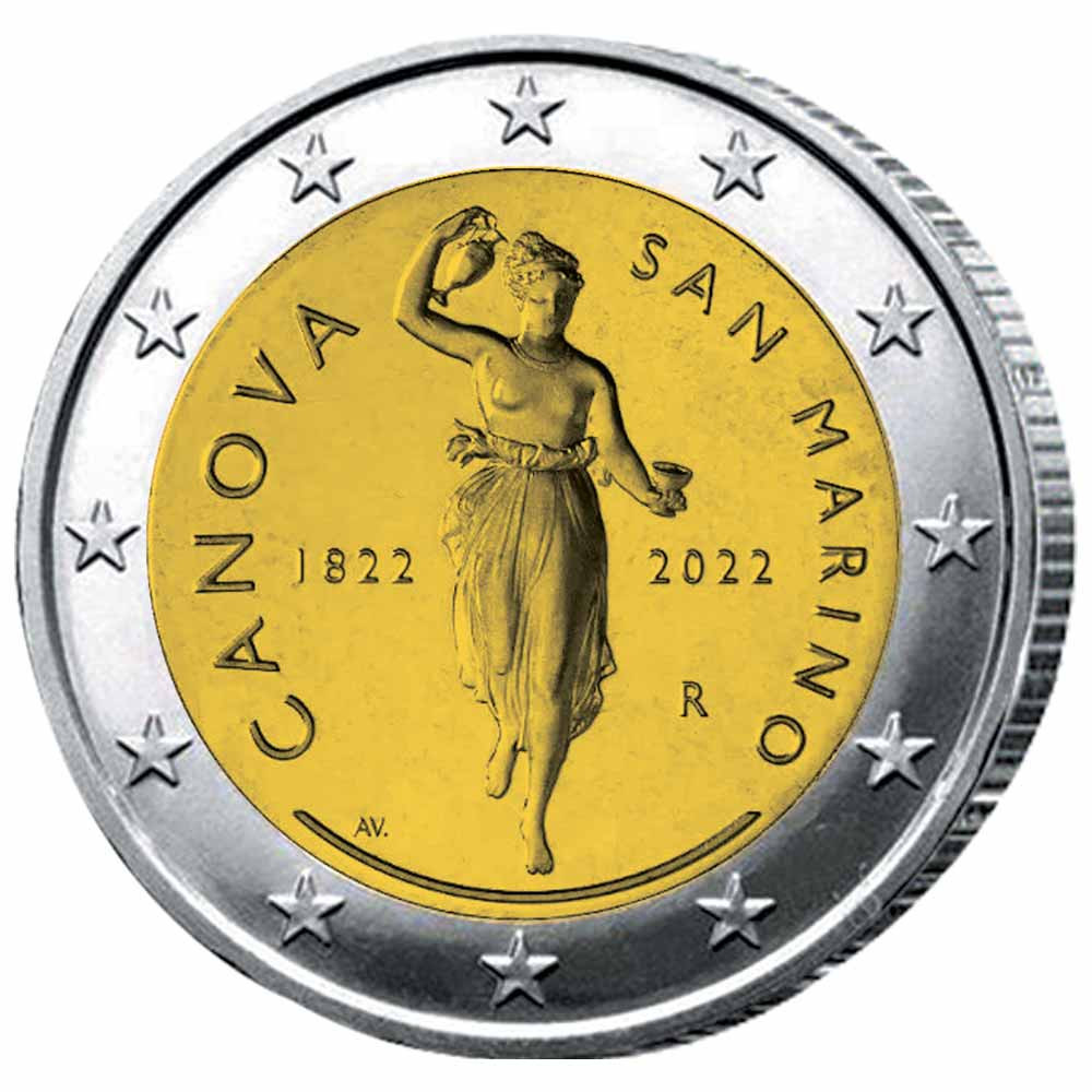 2 Euro Saint-Marin BU 2022 - Bicentenaire de la mort d’Antonio Canova