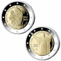 Lot 2 x 2 Euro Vatican BE 2022