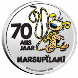 5 Euro Belgique BU 2022 colorisée - Marsupilami