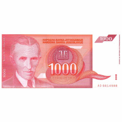 1 000 Dinars Yougoslavie -...