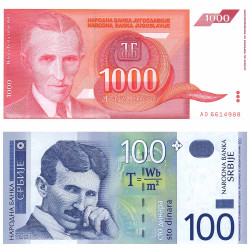 Lot des 2 billets Nikola Tesla