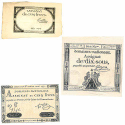 Lot des 3 assignats