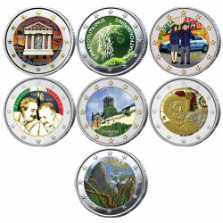 Lot 14 x 2 Euro colorisées...