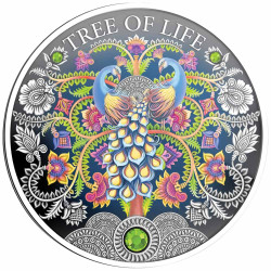 5 Cedis Argent BE 2022 colorisée - Arbre de vie
