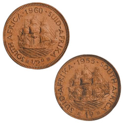 Set 1 penny + 1/2 penny -...