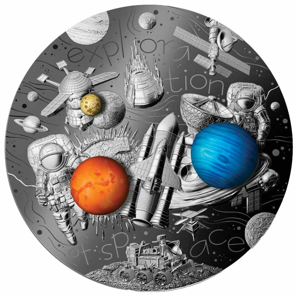 3000 Francs Argent Cameroun 2022 colorisée - Exploration de l’espace