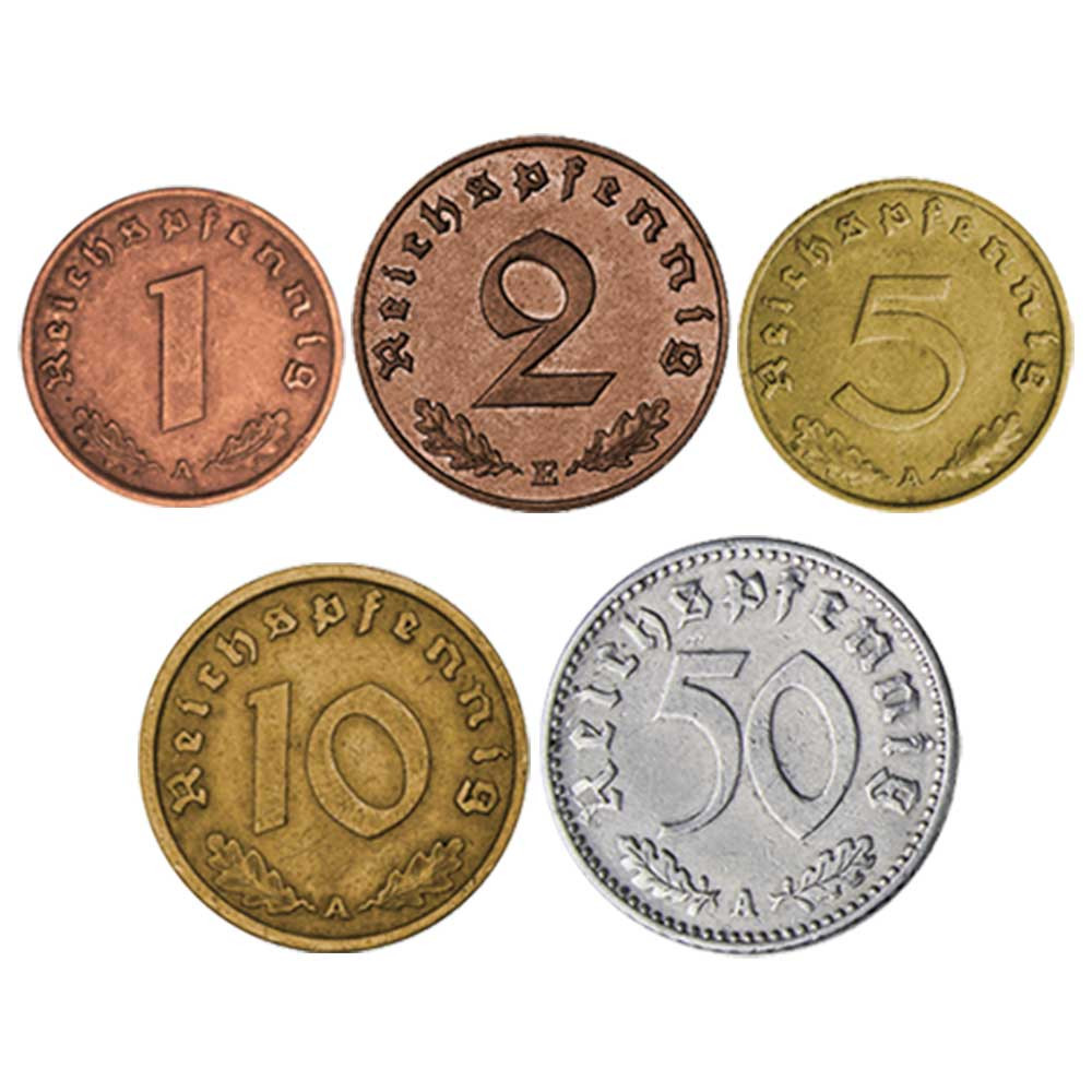 1, 2, 5, 10, 50, Reichsmark IIIe Reich - Trésor du Patrimoine