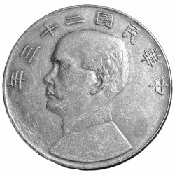 1 Dollar Argent Chine 1934...