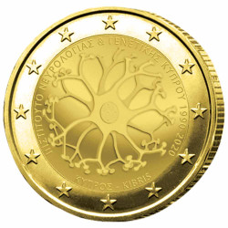 2 Euro Chypre 2020 dorée - Institut Neuro-génétique