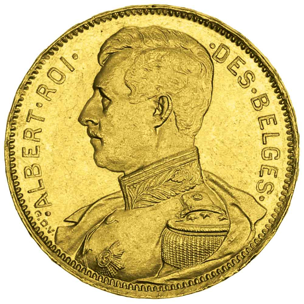 20 Francs Or Belgique Albert Ier 1914