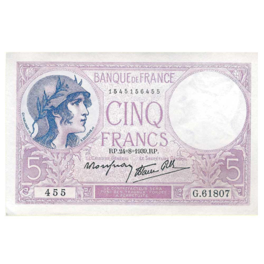 5 Francs Violet France